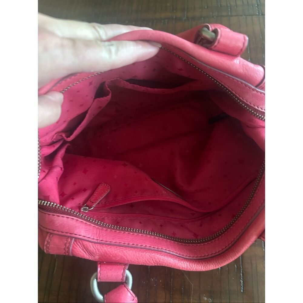 Vintage fossil pink leather satchel tote wallet birds Marlow - Picture 7 of 16
